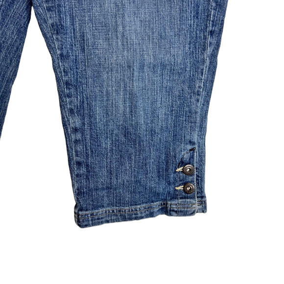 Lee Just Below the Waist Womens Denim Pedal Pushers Size 14M Blue Medium Wash - Picture 4 of 7